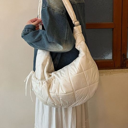 Quilted Fabric Shoulder Bag