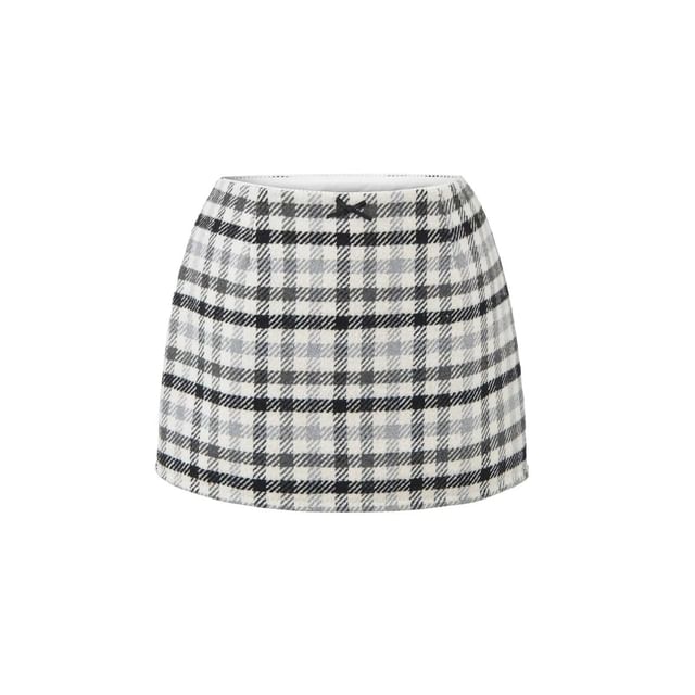 Plaid Mini Skirt - Low Waist