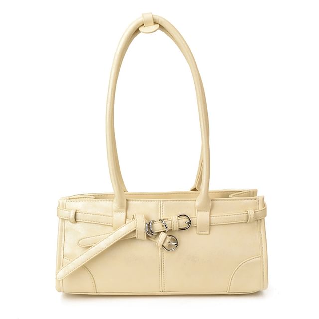 Belted Panel Shoulder Bag
