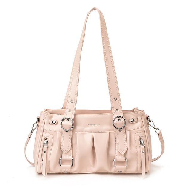 Buckled Zip Shoulder Bag