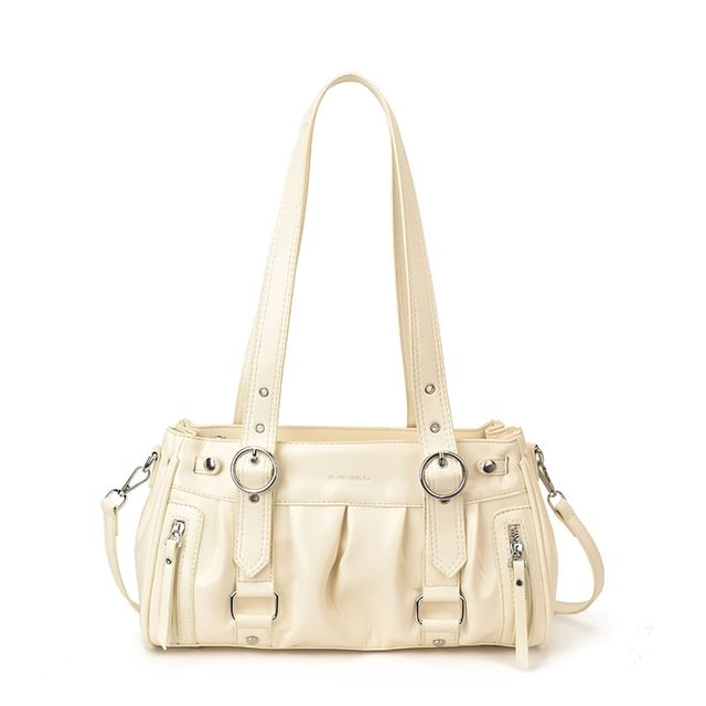 Buckled Zip Shoulder Bag