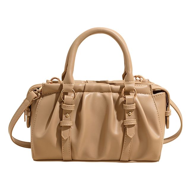 Ruched Top Handle Crossbody Bag
