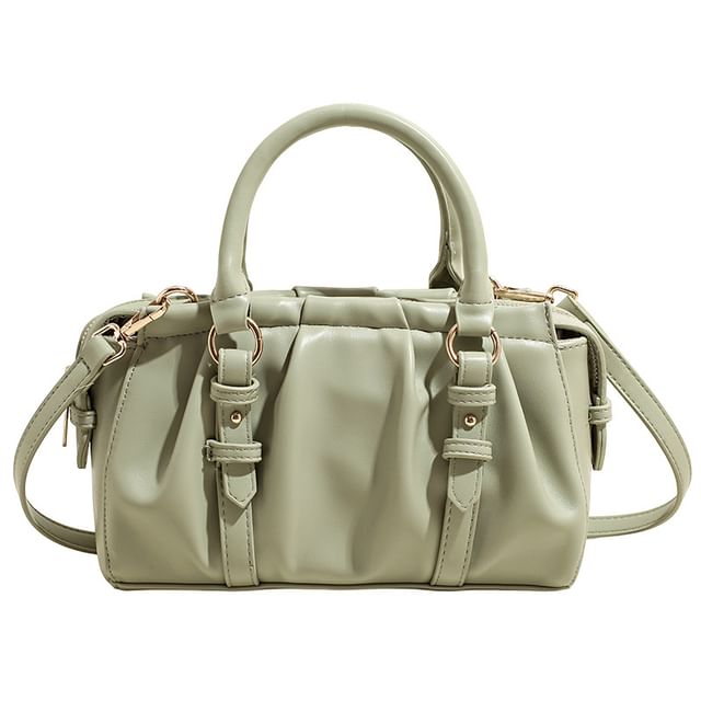 Ruched Top Handle Crossbody Bag