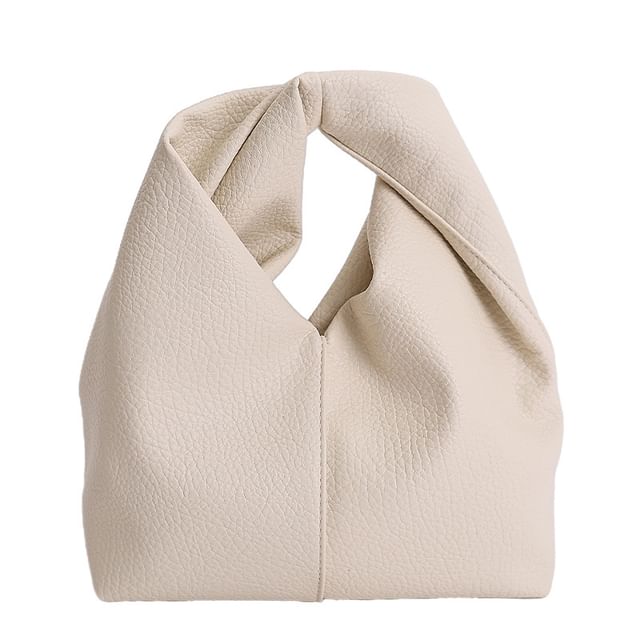 Twisted Faux Leather Handbag