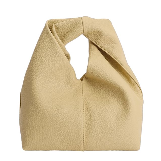 Twisted Faux Leather Handbag