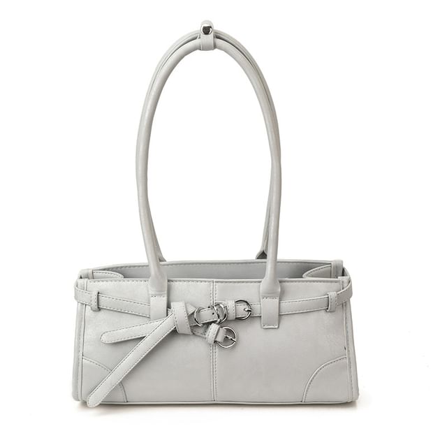 Belted Panel Shoulder Bag