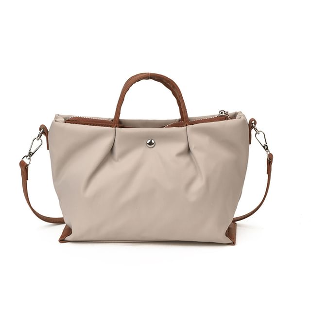 Contrast Strap Tote Bag / Crossbody Bag