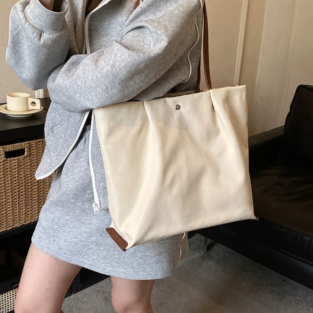 Contrast Strap Tote Bag / Crossbody Bag
