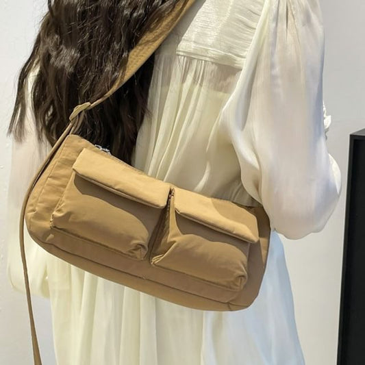 Textile Plain Shoulder Bag