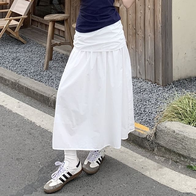 Crewneck Top & Maxi A-Line Skirt Set - Altfashion Shop