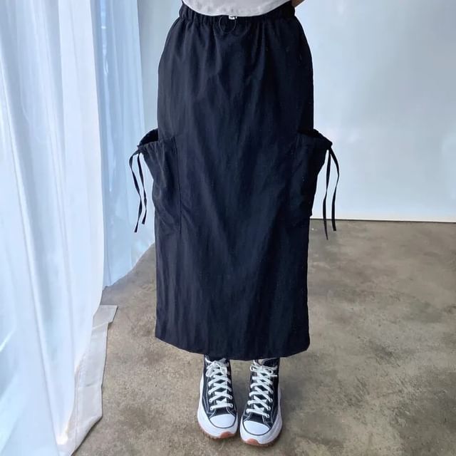 Solid Maxi Skirt - Altfashion Shop