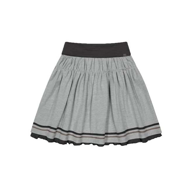 Striped Ruched A-Line Skirt - Altfashion Shop