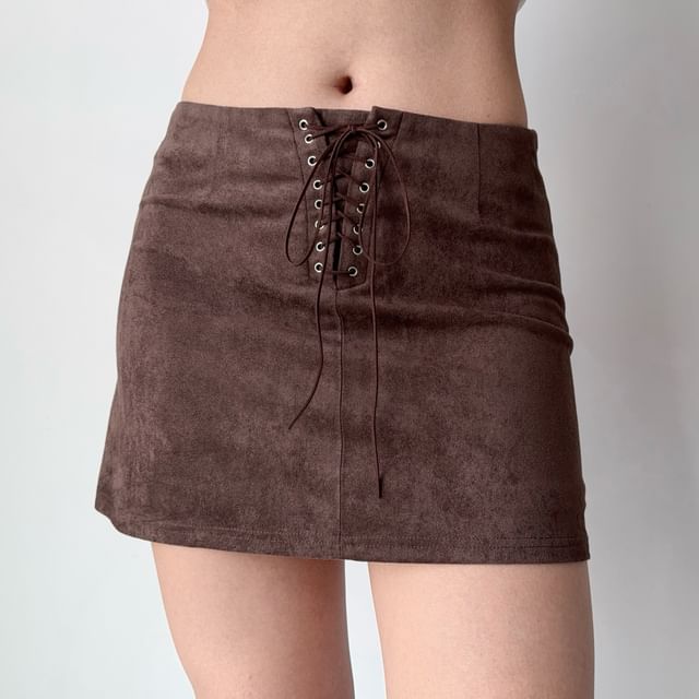 Washed Mini Pencil Skirt - Altfashion Shop