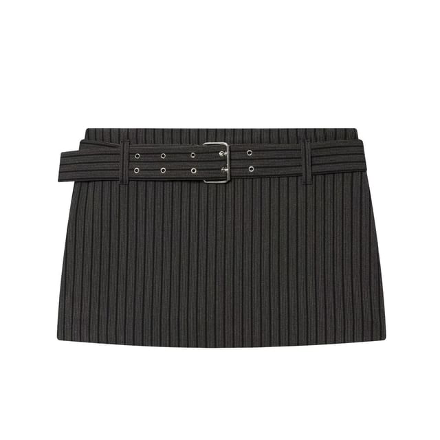Belted Mini Pencil Skirt - Altfashion Shop