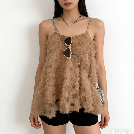 Square Neck Lace Camisole Top