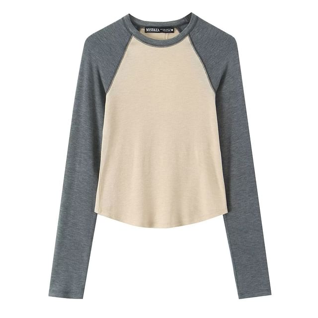Raglan Crewneck Long Sleeve T-Shirt