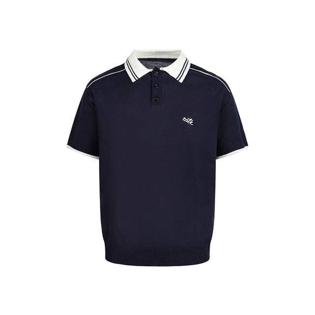 Two-Tone Polo with Elbow Sleeves