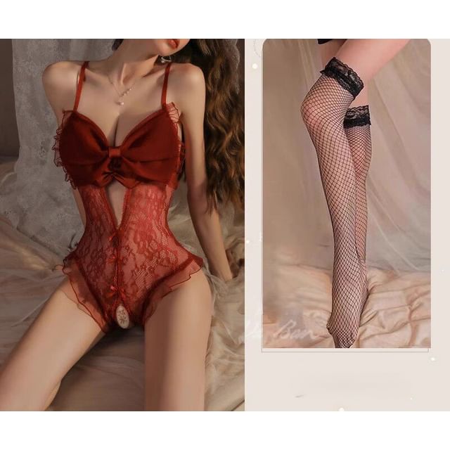 Lingerie Lace Bodysuit Top / Set