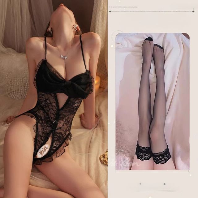 Lingerie Lace Bodysuit Top / Set