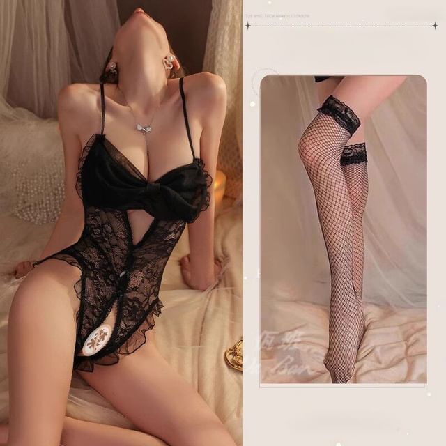 Lingerie Lace Bodysuit Top / Set