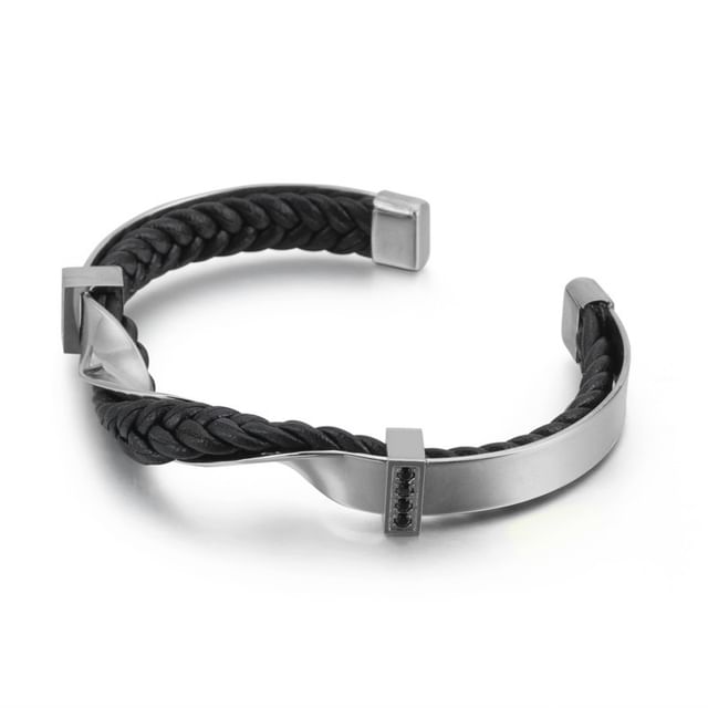 Braided Twisted Open Bangle