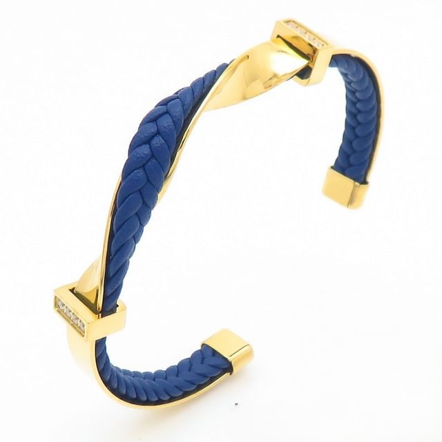 Braided Twisted Open Bangle