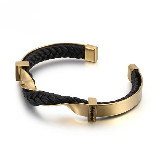Braided Twisted Open Bangle