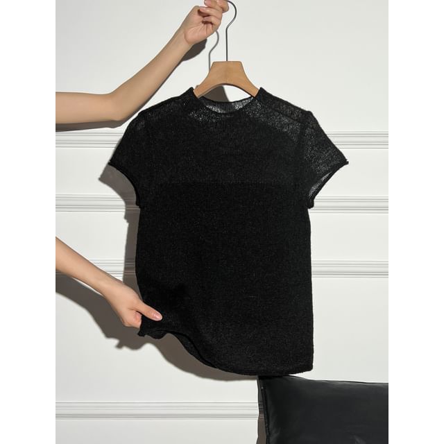 Casual Crew Tee with Short Sleeves