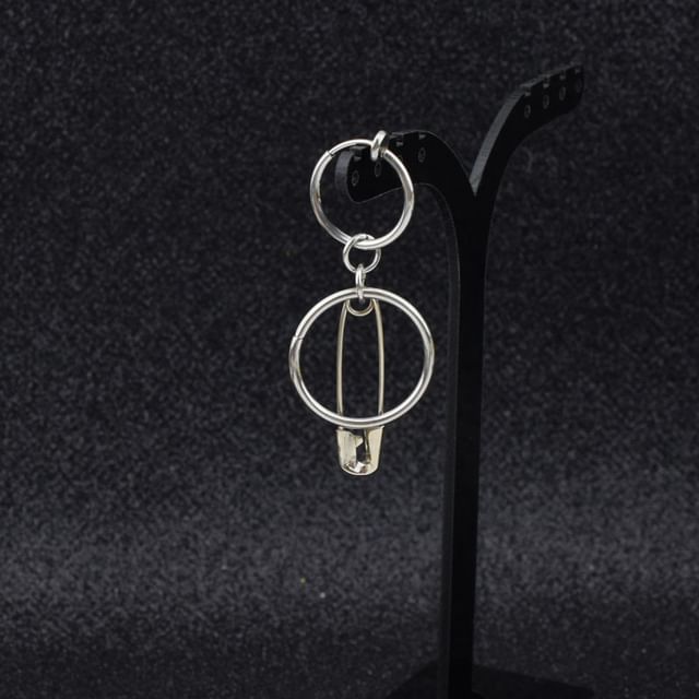 Safety Pin Hoop Alloy Drop Earring / Ear Cuff (Various Designs)