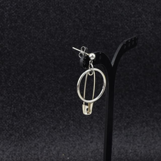 Safety Pin Hoop Alloy Drop Earring / Ear Cuff (Various Designs)