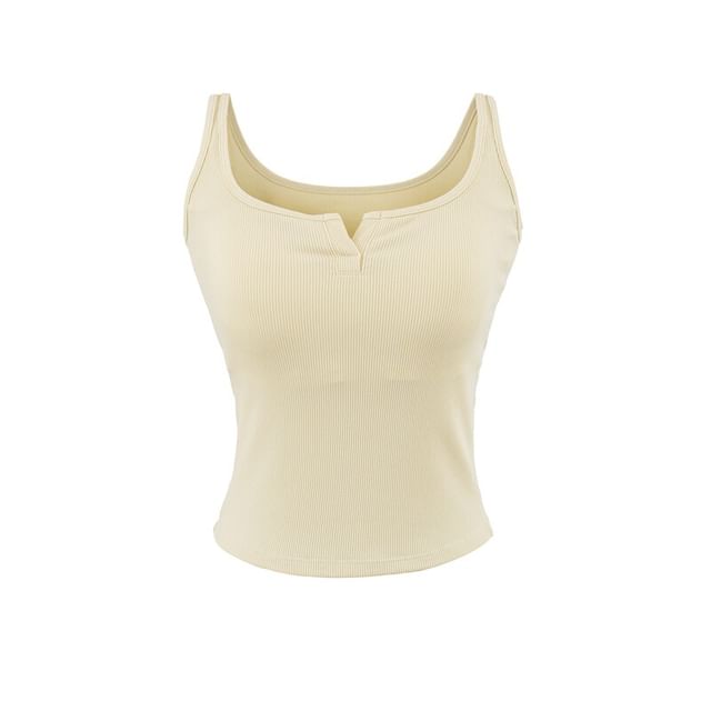 Scoop Neck Contrast Trim Camisole Top