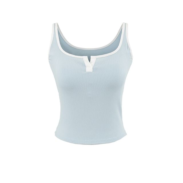 Scoop Neck Contrast Trim Camisole Top