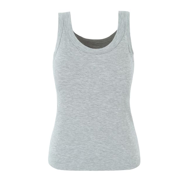 Collared Long Sleeve Shirt & Scoop Neck Tank Top
