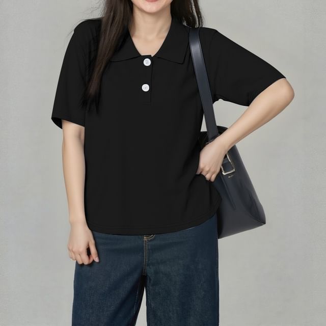 Short Sleeve Polo Shirt Plain