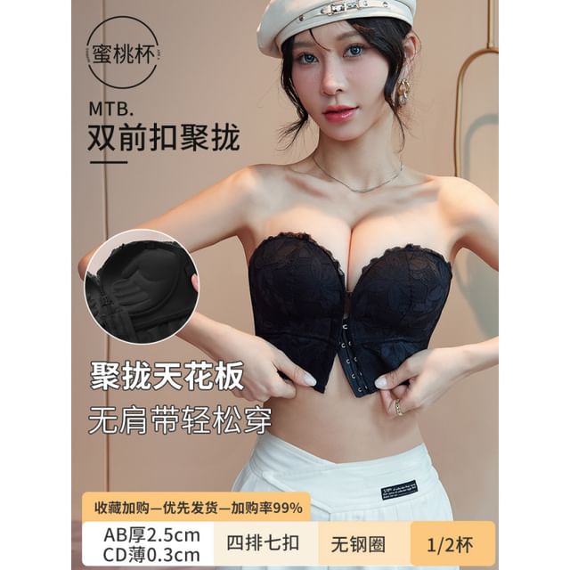 Strapless Sweetheart Neckline Crop Bra Top
