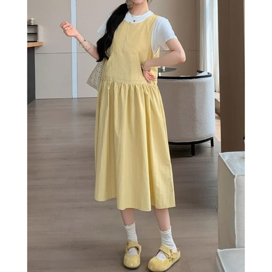 Maternity Short Sleeve Tee or Sleeveless Midi Dress