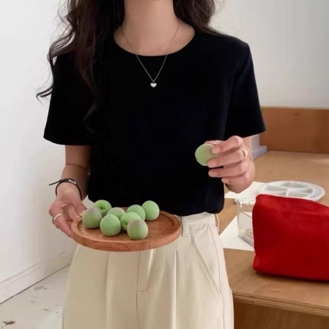 Maternity Crewneck Short Sleeve Tee