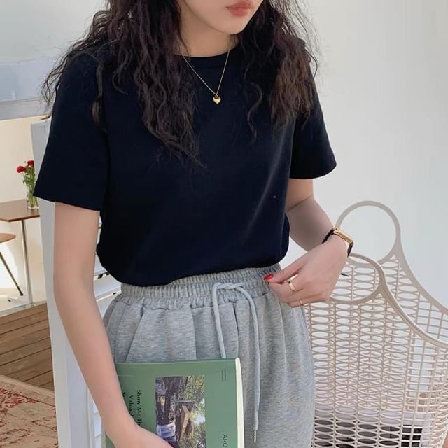 Maternity Crewneck Short Sleeve Tee