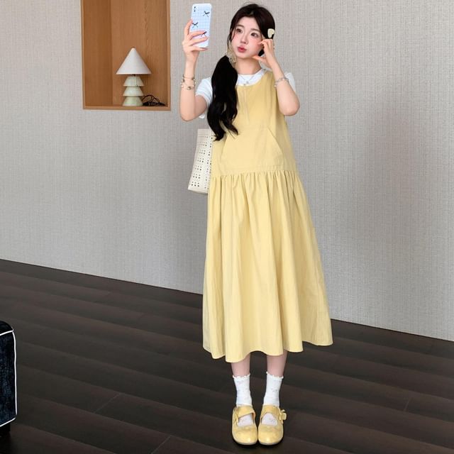 Maternity Short Sleeve Tee or Sleeveless Midi Dress