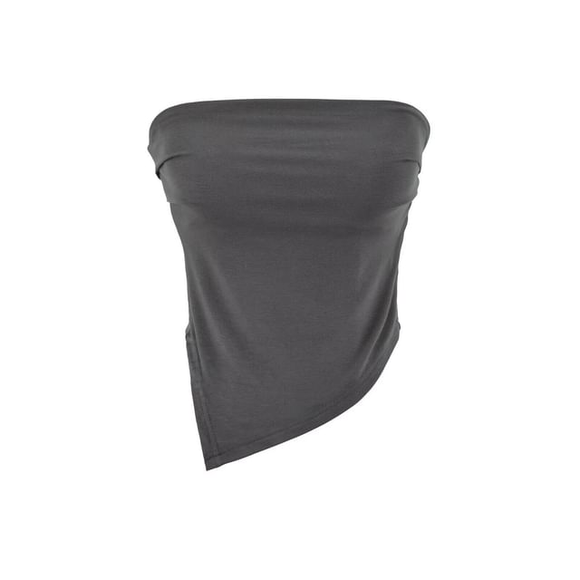 Asymmetrical Ruched Padded Tube Top