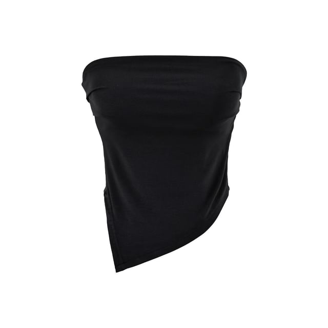 Asymmetrical Ruched Padded Tube Top