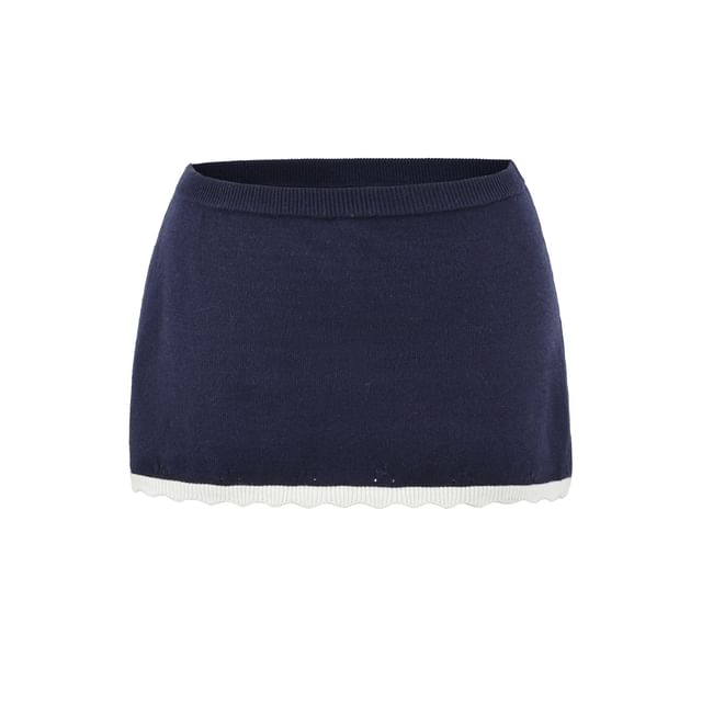 Henley Crop Top & Mini Skort Set