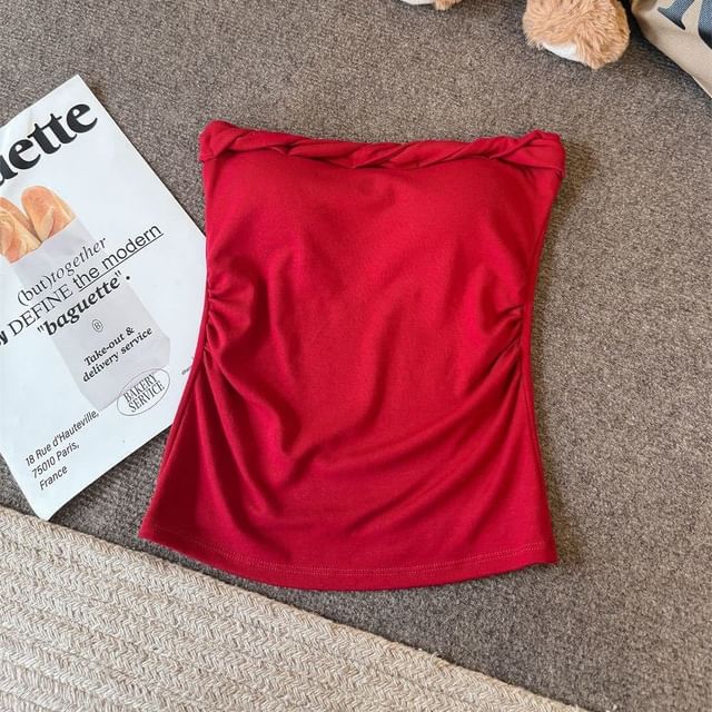 Strapless Twisted Tube Top
