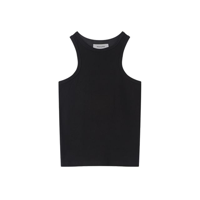Crew Neck Sleeveless Tank Top
