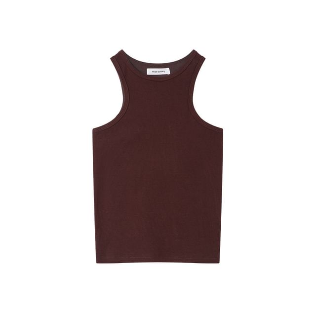 Crew Neck Sleeveless Tank Top