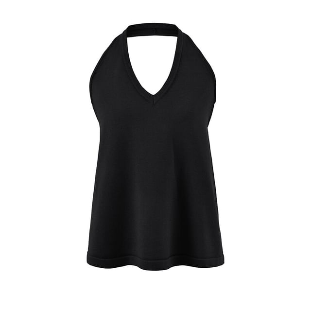 Halter Neck Flowy Blouse