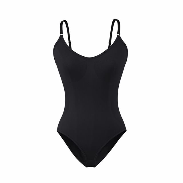 Spaghetti Strap Plain Bodysuit