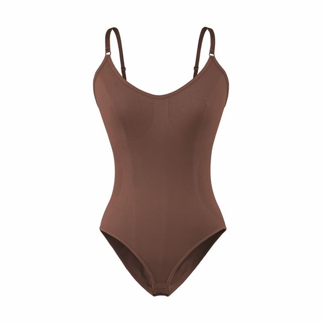 Spaghetti Strap Plain Bodysuit
