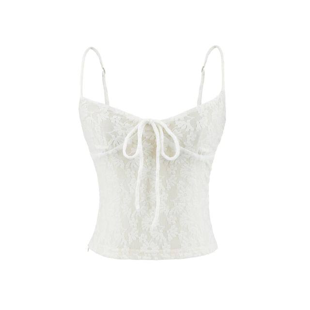 Lace Camisole & Bell-Sleeved Crop Cardigan Set