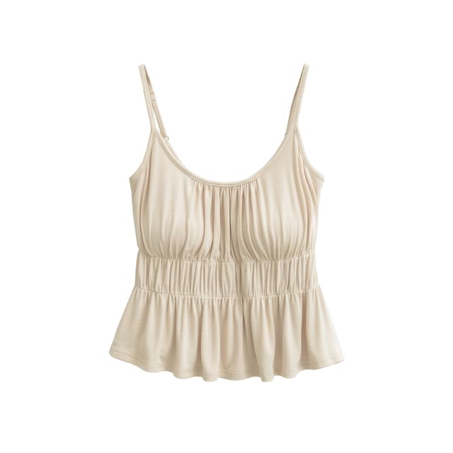 Ruched Scoop Neck Spaghetti Strap Camisole